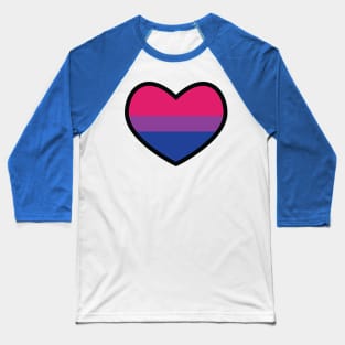 Bisexual Flag Heart Baseball T-Shirt